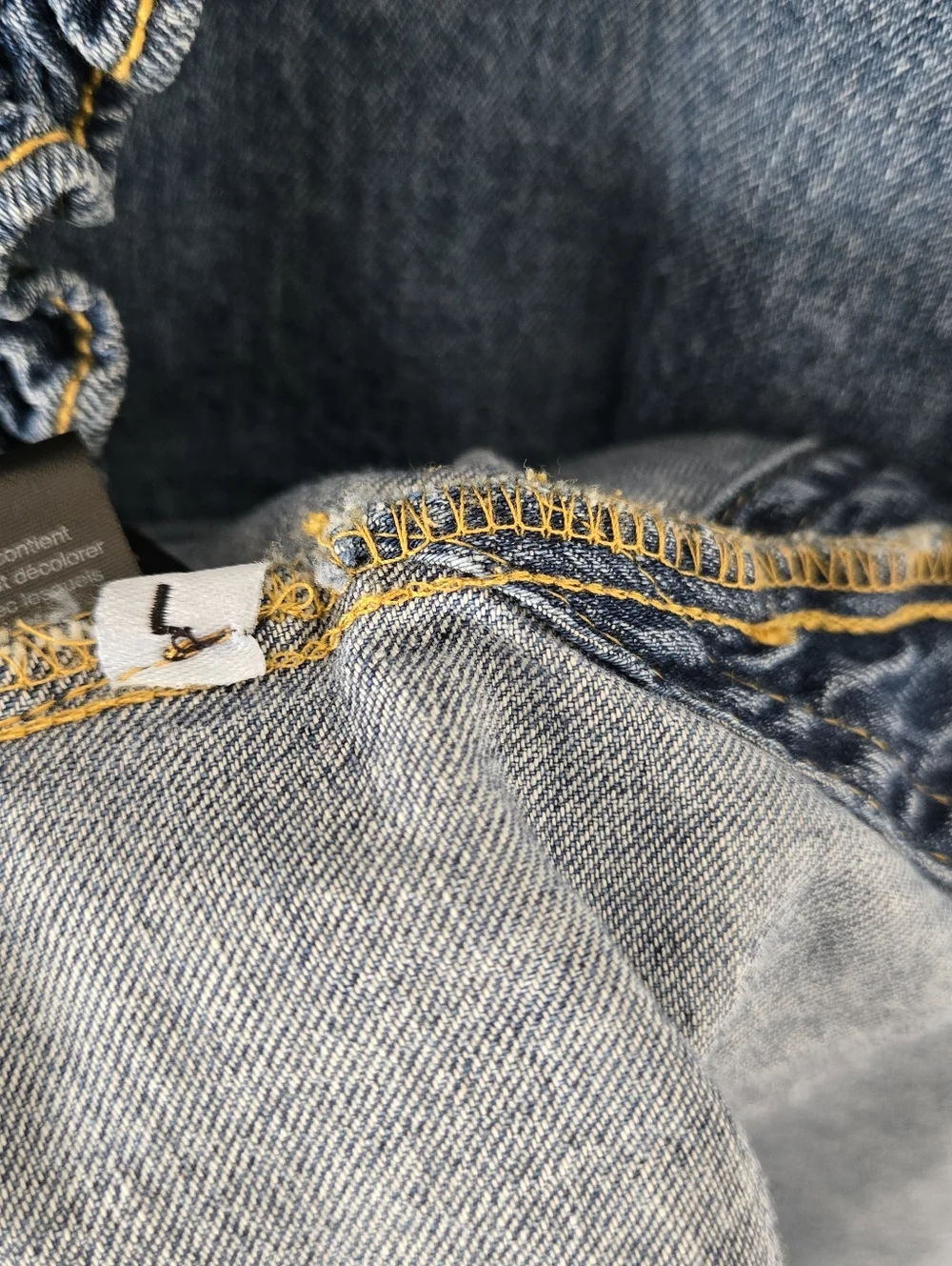 Pilcro Denim Button-Up Shirt with Frilly Prairie Collar Women's L - Picture 12 of 12